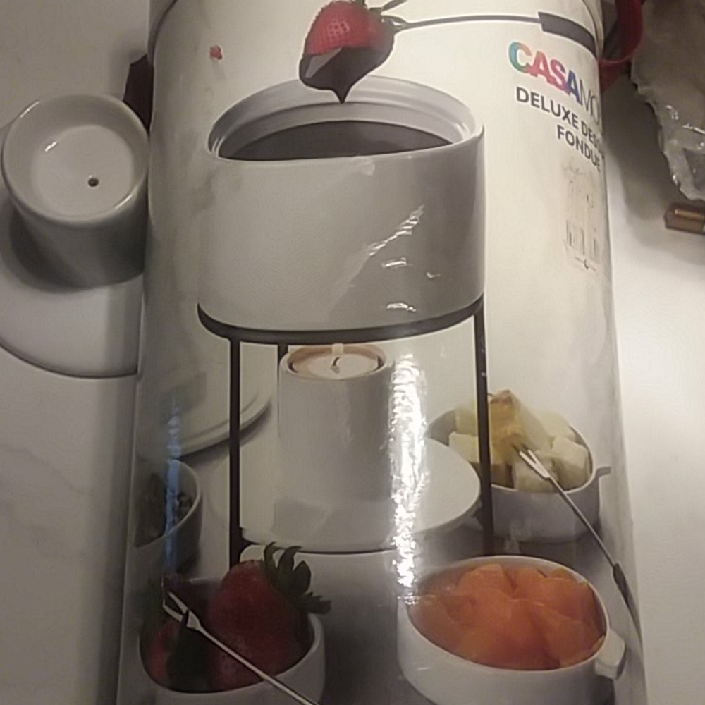 Casamoda dessert 16 PC nesting fondue set white